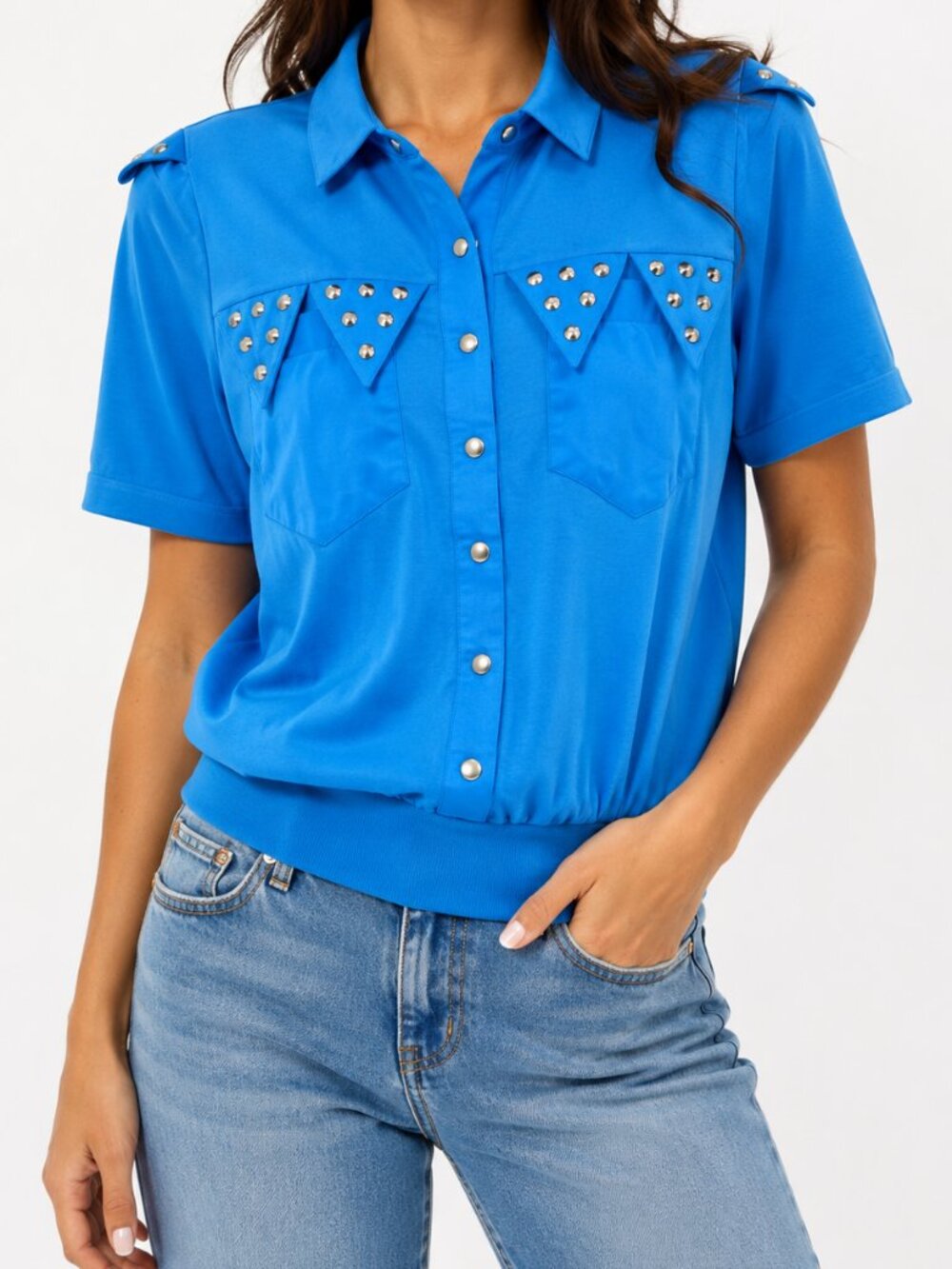 Vintage Bonnie & Bill Blue Shirt MEDIUM